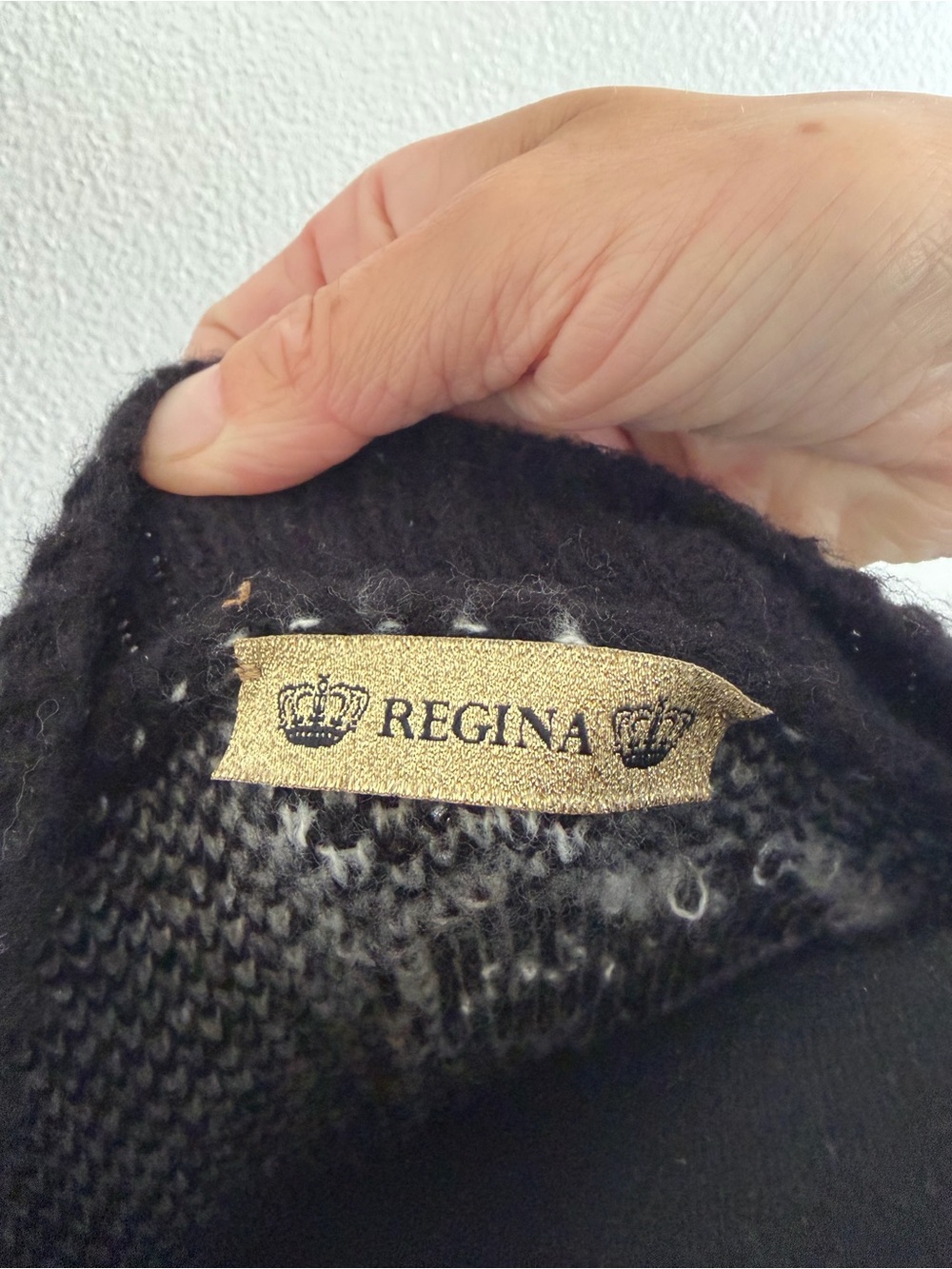 Black Heart Pattern Women's Sweater - Picture 2 of 4